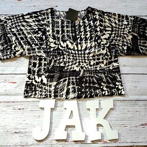 🆕️ MARC NEW YORK WOMEN'S BLACK/CREAM BLOUSE